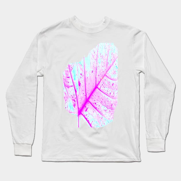 Abstract Tropical Leaf (Close Up) Long Sleeve T-Shirt by RoxanneG